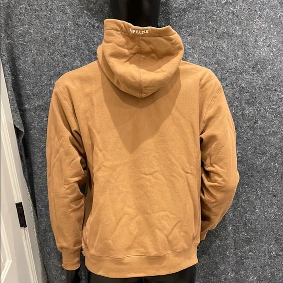 NEW Supreme S Logo Swarovski SMALL Brown Tan Long Sleeve Hoodie Pull Over Jacket